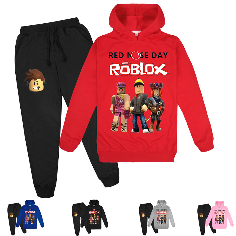 Kids Cartoon Anime Roblox Printed Hoodies Pants Outfit Boys Girls Casual Long Sleeves Hooded Shirt Shopee Malaysia - anime girl hoodie roblox