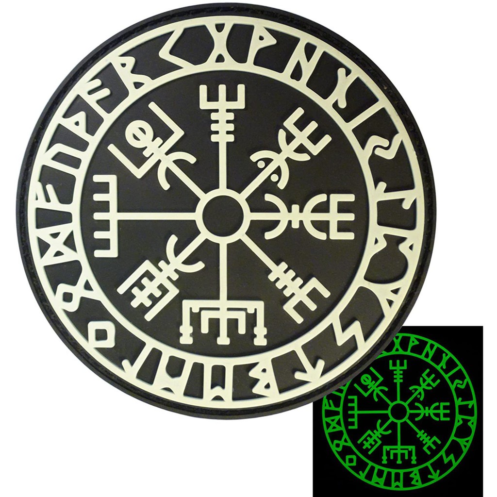 2AFTER1 Subdued Vegvisir Viking Compass ACU Norse Icelandic Rune Morale Tactical Heathen Pagan Fastener Patch 