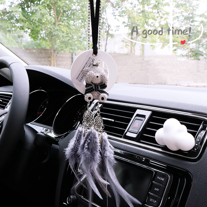 car hanging teddy bear