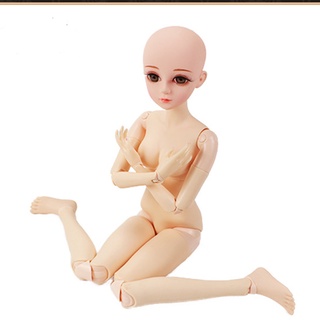 60cm Ball Jointed Doll Nude Vinyl Body Mold without Head DIY Practice Parts