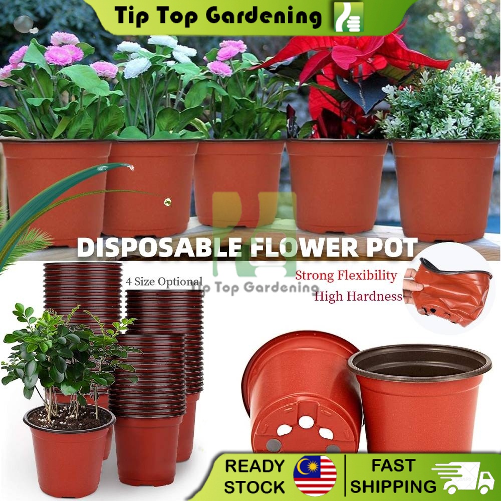 Disposable Ultra Thin Flower Pot Plant Nursery Pots Plastic Pots for Flower Seedling Plant Container Seed Starting Pot