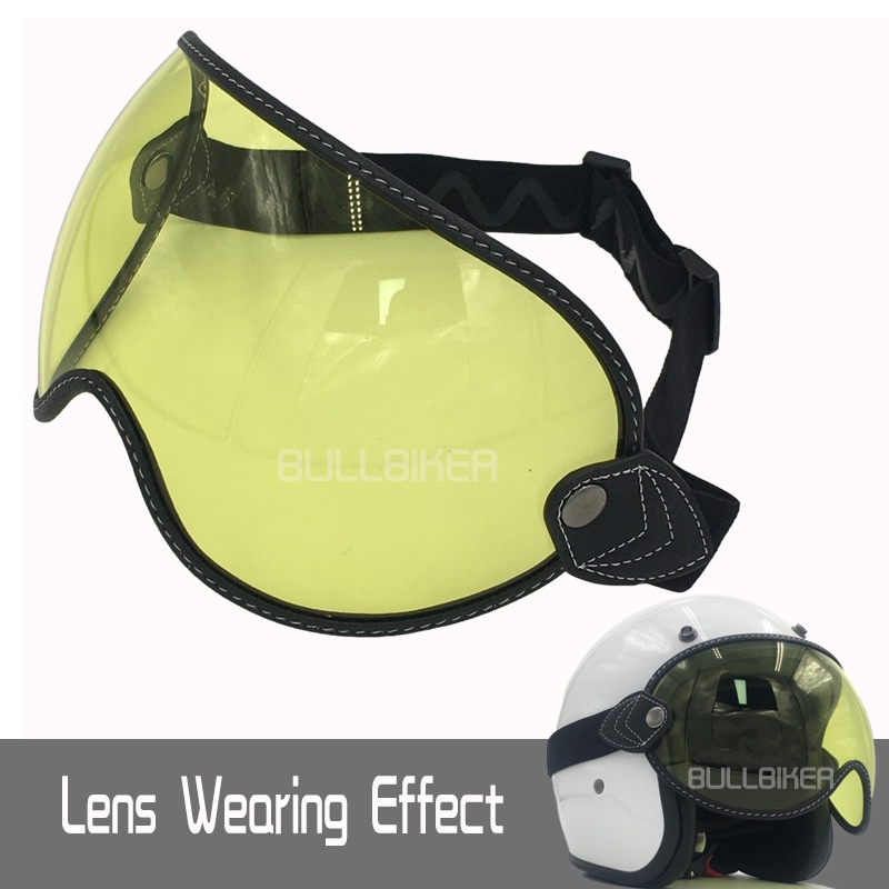 Motorcycle Helmet Bubble Visor Lens Goggles For BELL MOTO 3/ROYAL/SHOEI P- ZERO/Simpson Retro Helmet Glasses Equipment | Shopee Malaysia