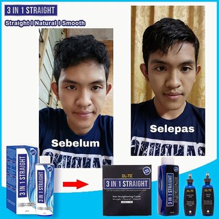 ORIGINAL HQ ELITE 3 IN 1 STRAIGHT PELURUS RAMBUT  TETAP 