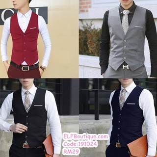 Male Brother Groom Vest Man Formal Wear Grey Black Navy Wine Red Plus Size M to 6XL