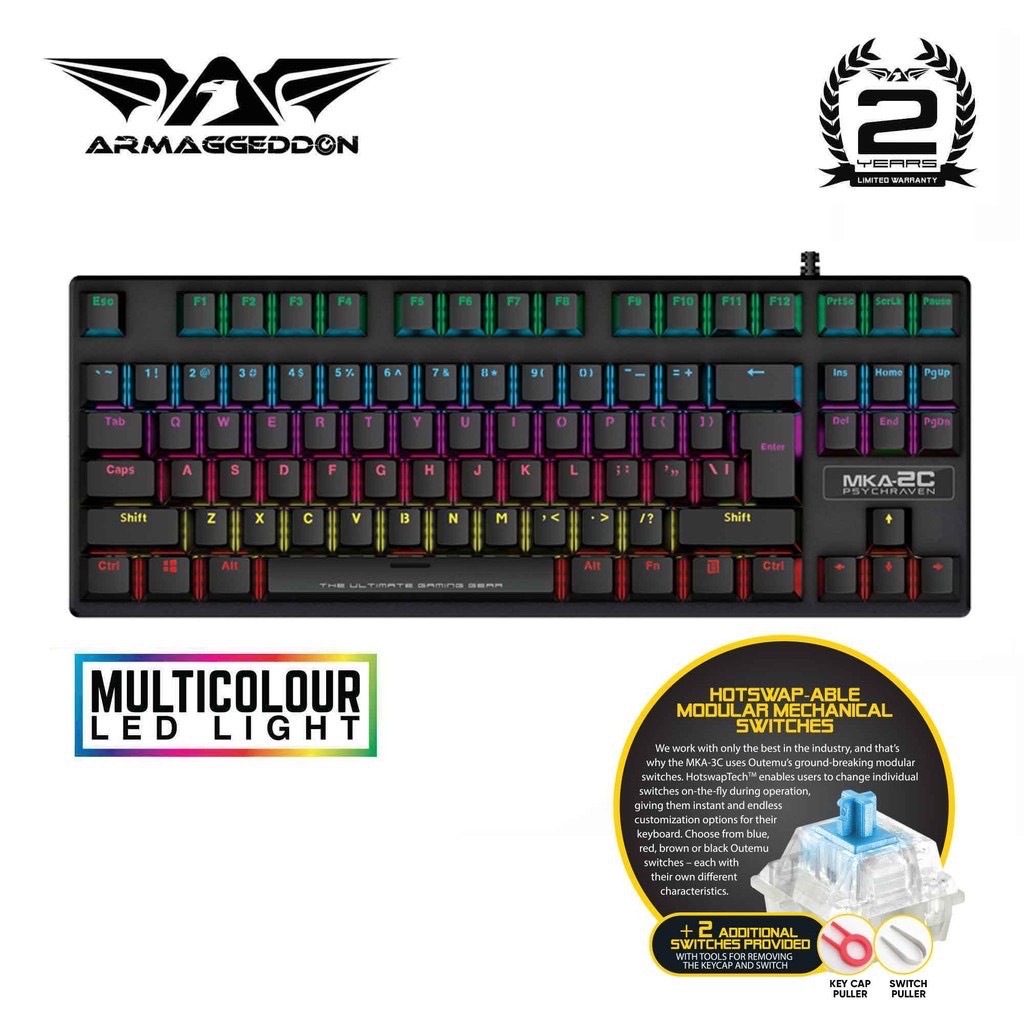 Armaggeddon MKA-2C Mechanical Blue Switch Gaming Keyboard | Shopee Malaysia