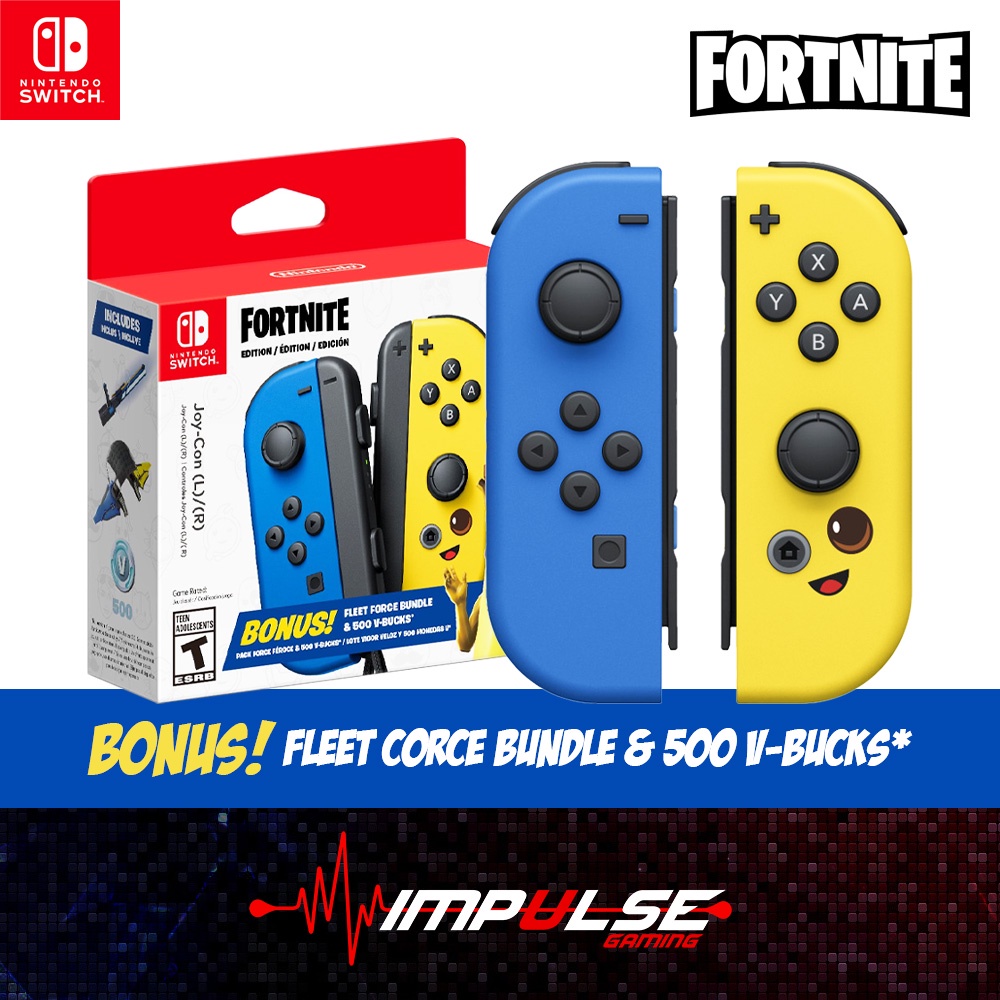 Nintendo Switch Genuine Joy Con Joy Con Joycon Controller Fortnite Fleet Force Bundle With 500 V Bucks Dlc Shopee Malaysia