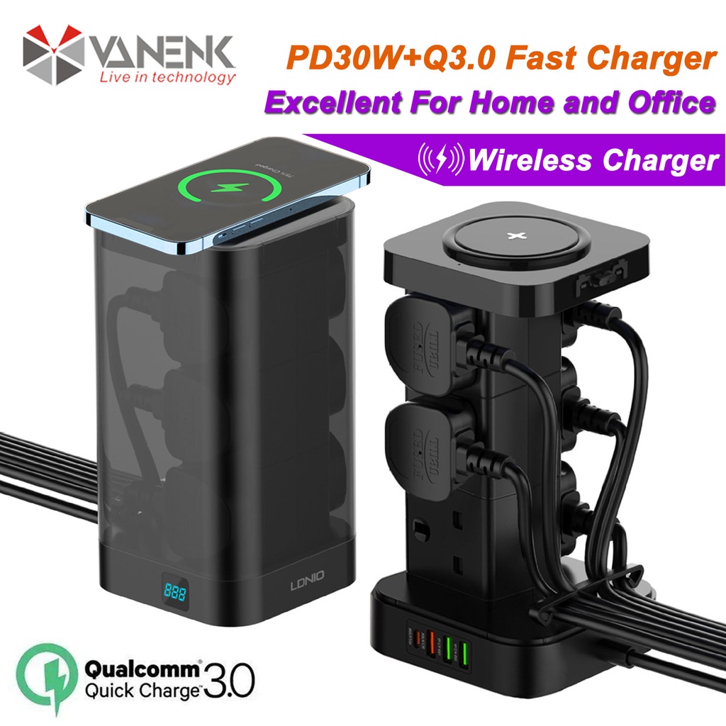 Multi Plug Power Extention Wireless Charging of Mobile Phones Tower
