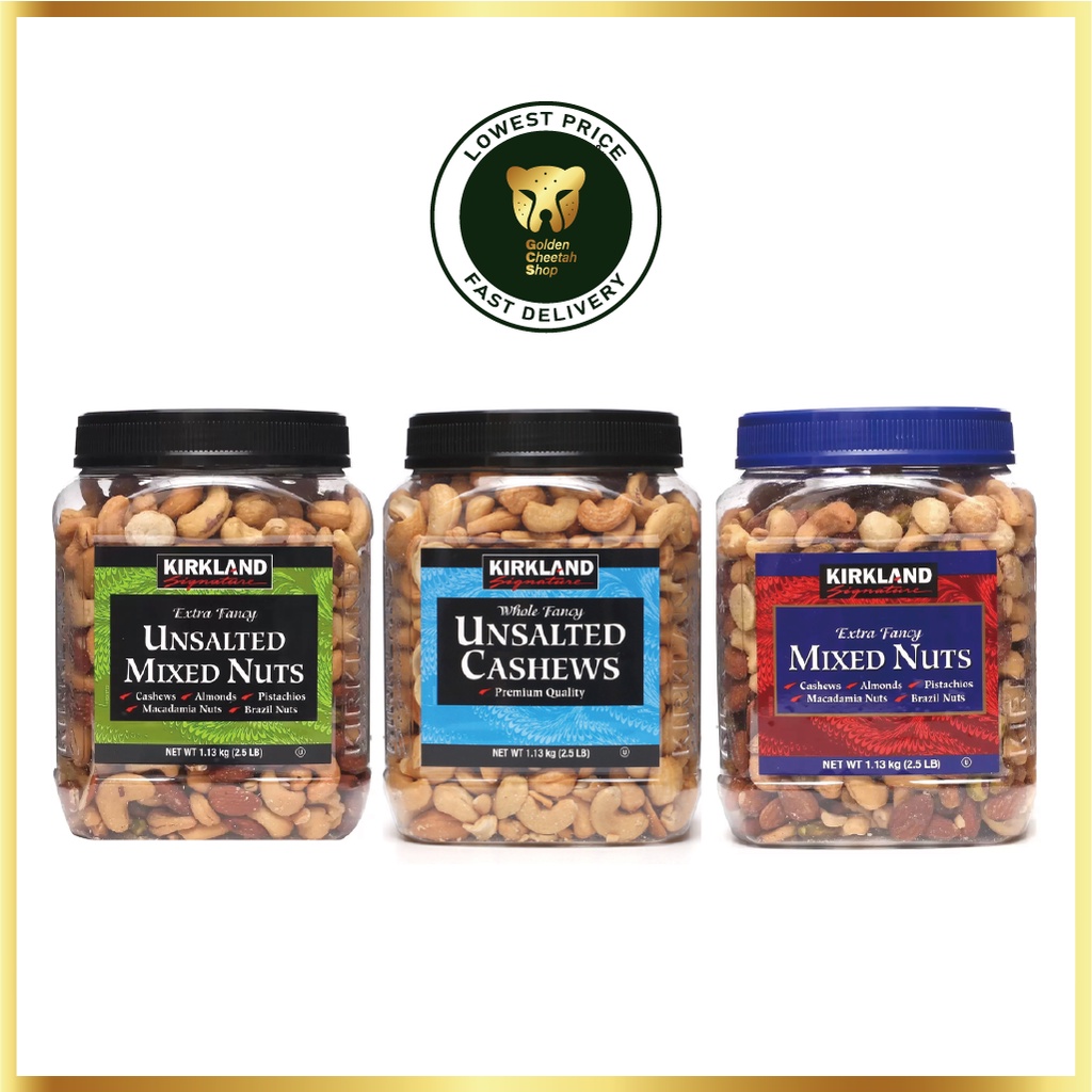 [Ready Stock] Kirkland Signature Unsalted Mixed Nuts / Salted Nuts / Unsalted Cashews 1.13kg