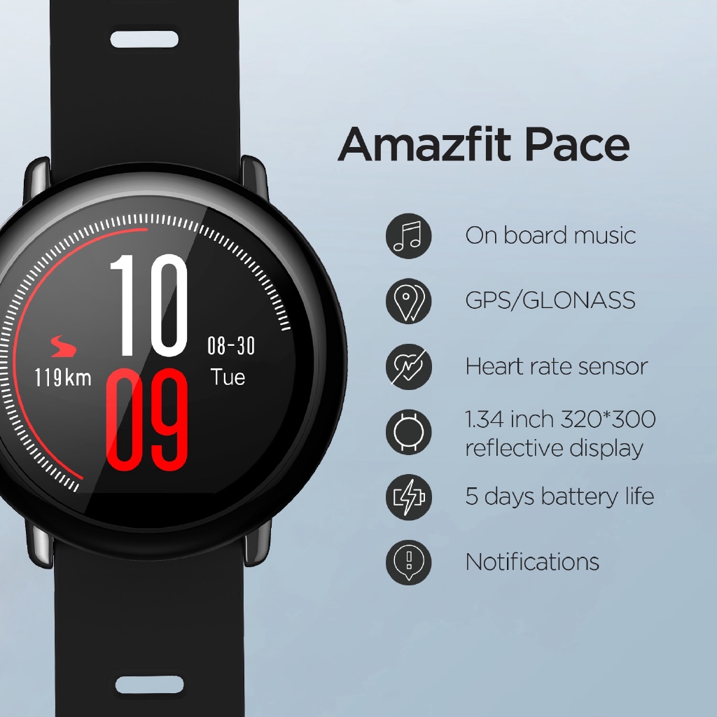 amazfit pace heart rate