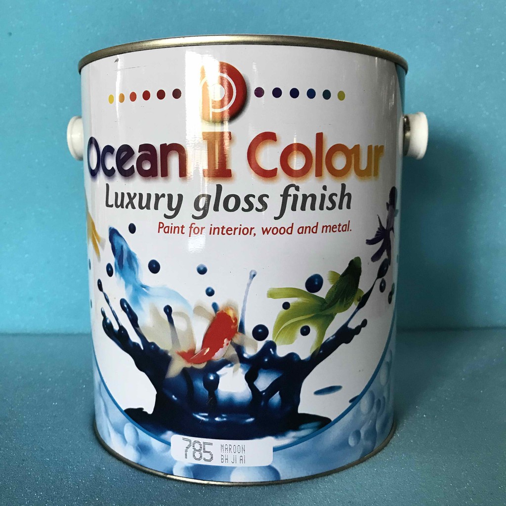 3 5 Liter Ocean II Colour Gloss Paint Wood Metal Cat  