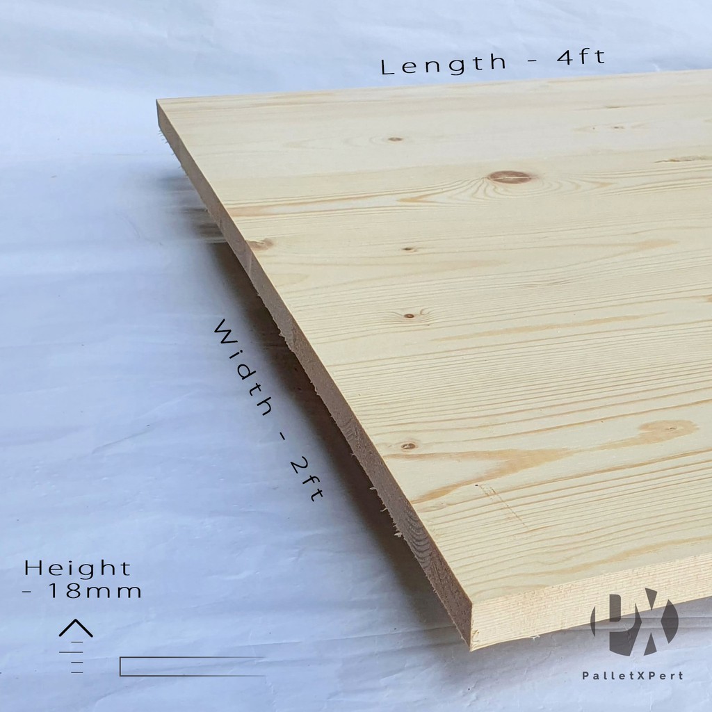 Pine Wood Board 18mm x 2ft x 4ft | Kayu Papan Pine | Kayu Pine | Papan ...