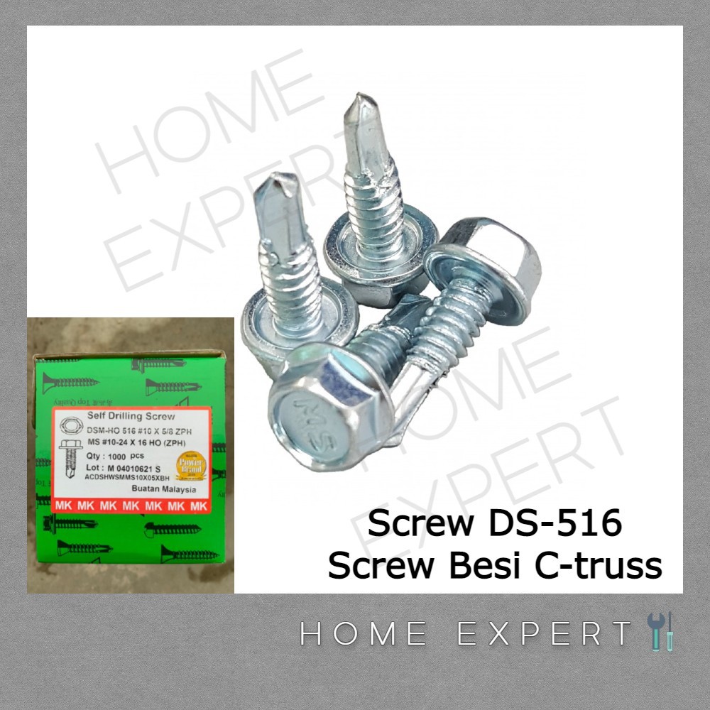 (1000pcs) DSHO 516 8 x 5/8 SELF DRILLING SCREW / Screw Besi Channel