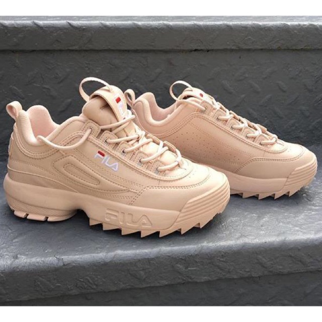 nude fila shoes