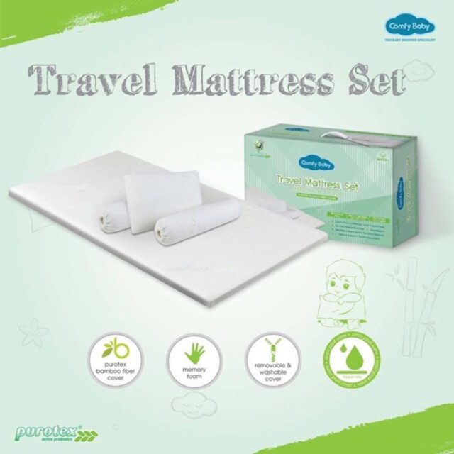 comfy baby travel mattress set