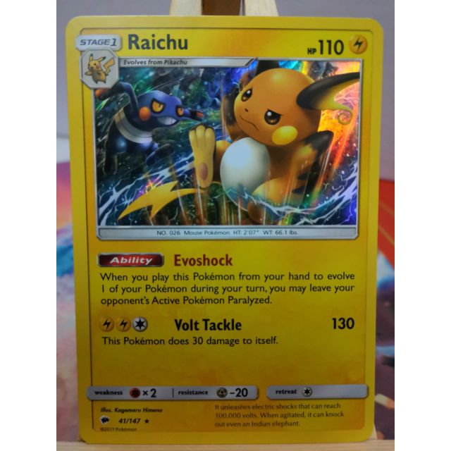 Pokemon Card Raichu Holo Rare Shopee Malaysia