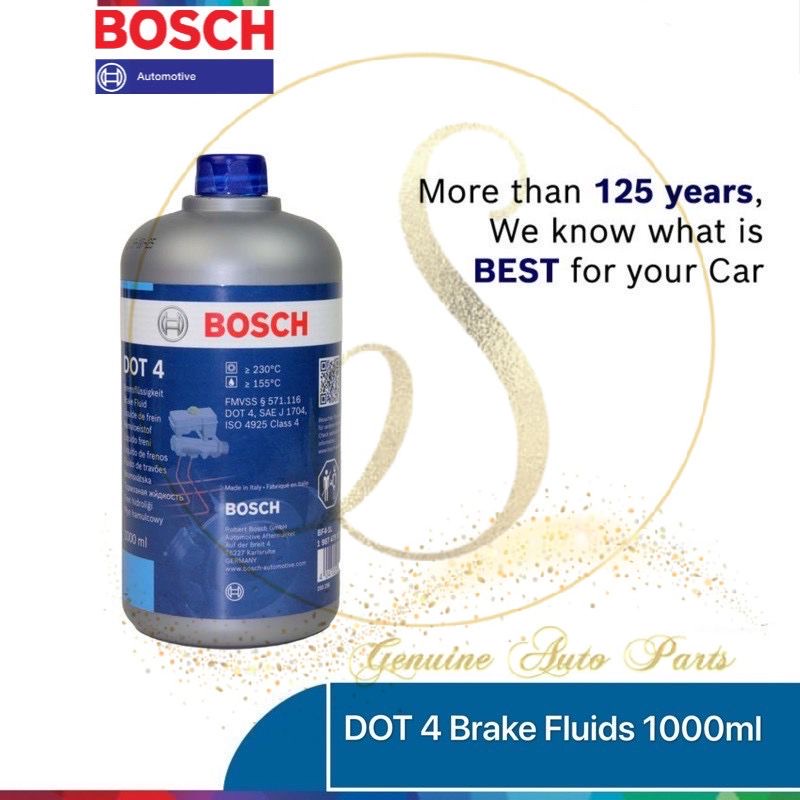 ( 100% ORIGINAL ) BOSCH Brake Fluid Oil DOT 4 DOT4 1L 1987 479 107 BOS ...