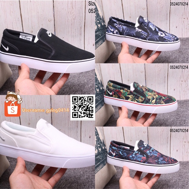nike slip on canvas shoes
