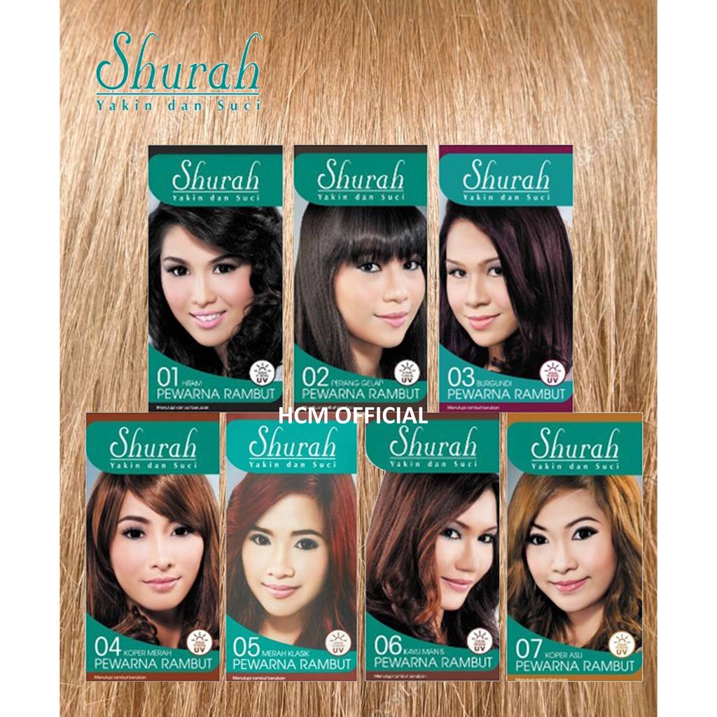 Shurah Perwarna Rambut Dengan Pelindungi Uv 40g Halal Shopee Malaysia 