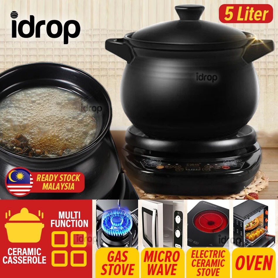 idropmy [ 5L ] Multifunction Electric Ceramic Health Pot / Periuk Seramik Pelbagai Guna / 5L 养生煲(煎药壶)