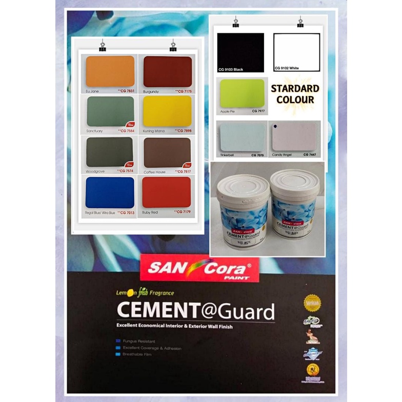**CLEAR STOCK** [100 ORIGINAL] SANCORA CEMENT GUARD INTERIOR & EXTERIOR EMULSION PAINT / WALL