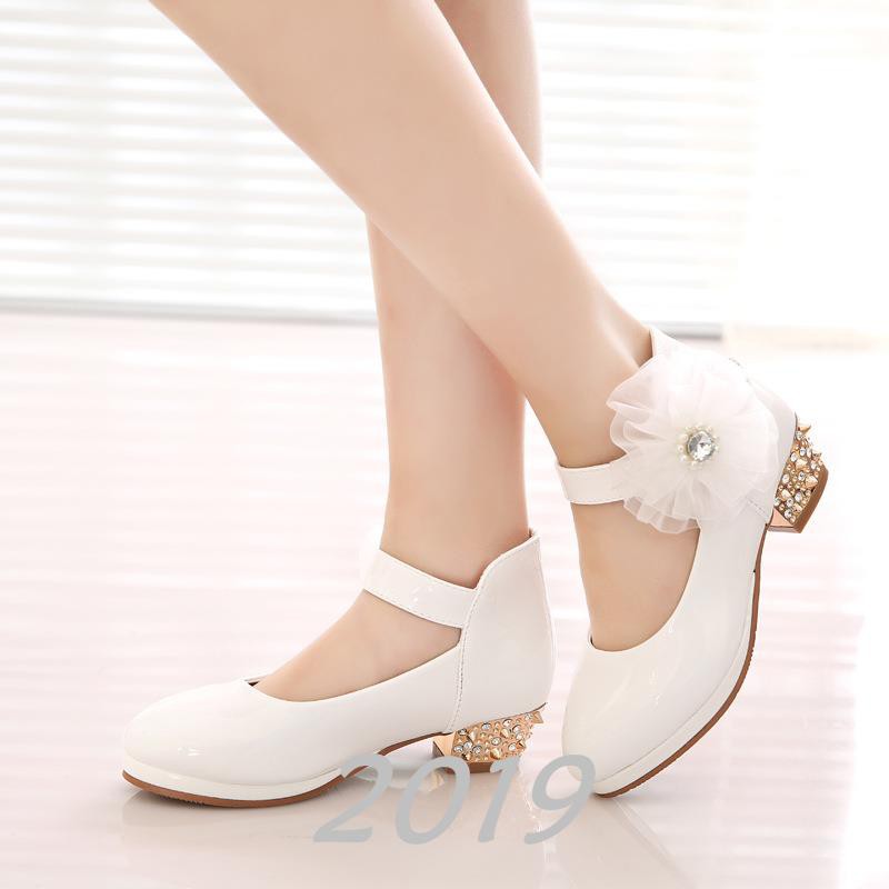 little girl white heels