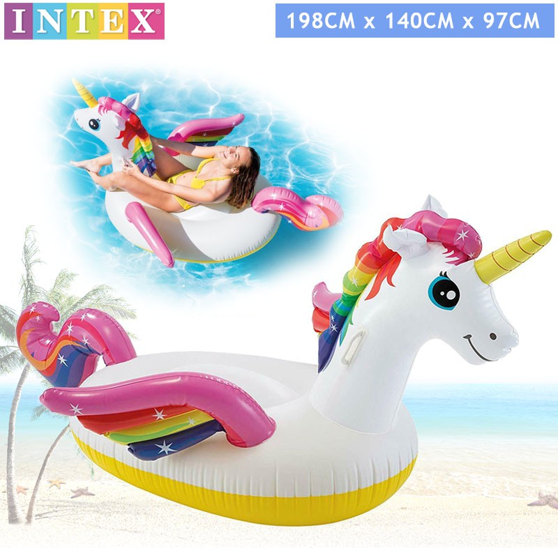 INTEX 57561 (NP44) Inflatable Kid & Adult Swimming Pool RideOn
