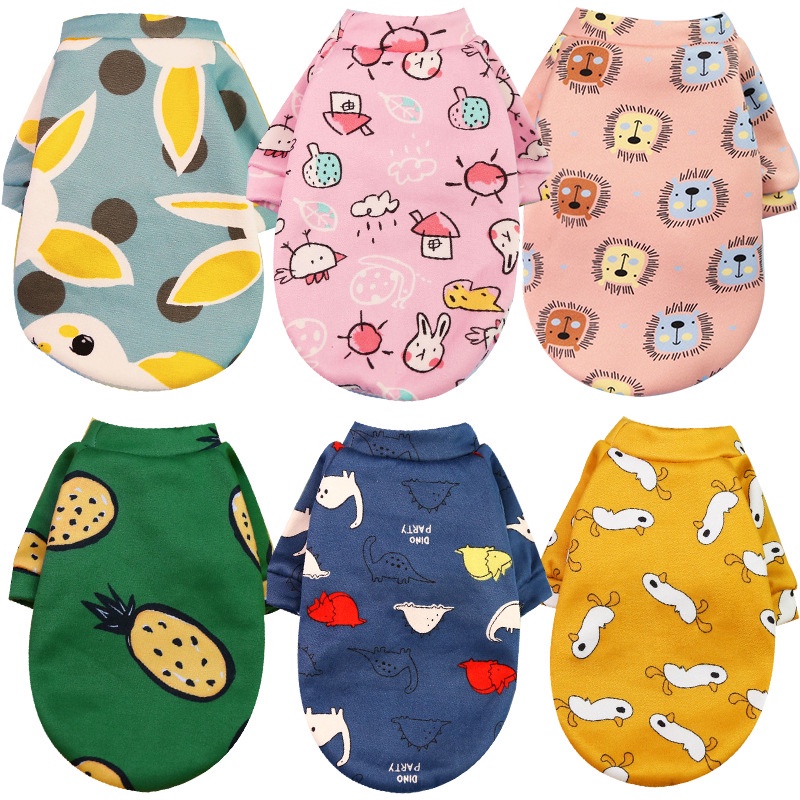 Cute Small Dog Clothing Print Pet Clothes for Small Medium Dogs Puupy Coat Summer Puppy Clothes