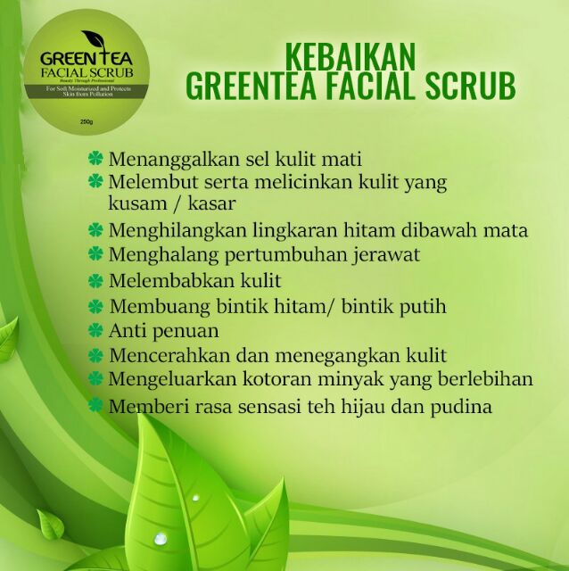 Hot Item Green Tea Facial Scrub Shopee Malaysia