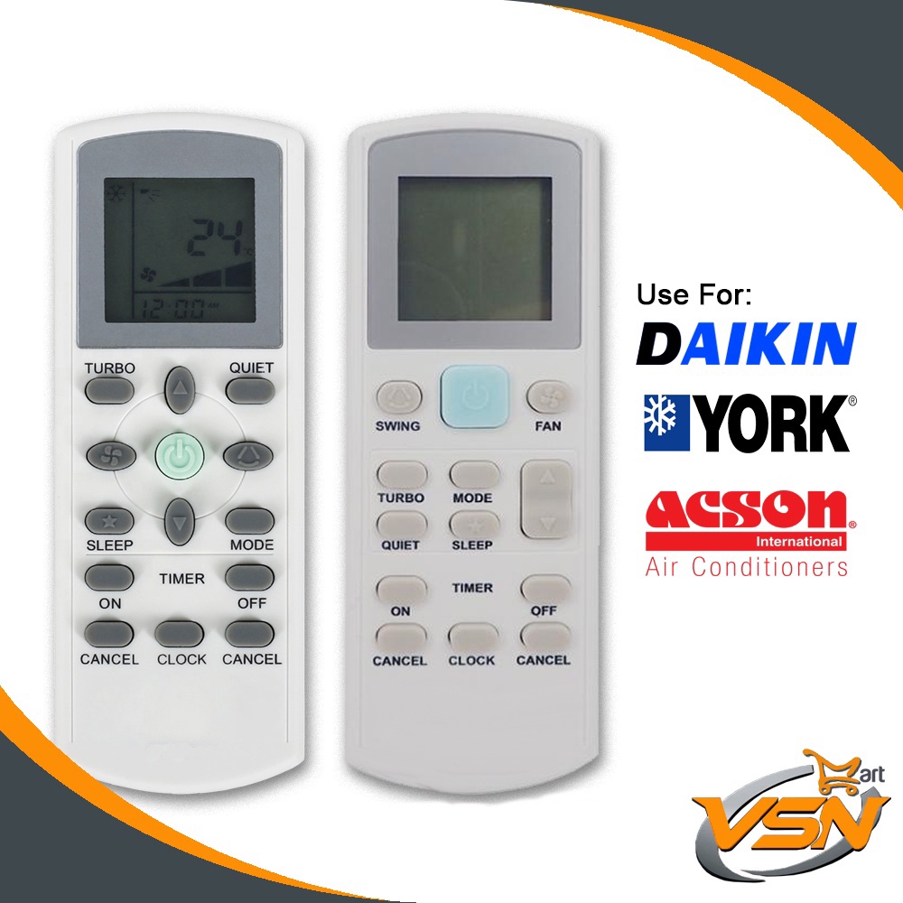 [VSNMART] Daikin York Acson Universal Aircond Air cond Remote Control