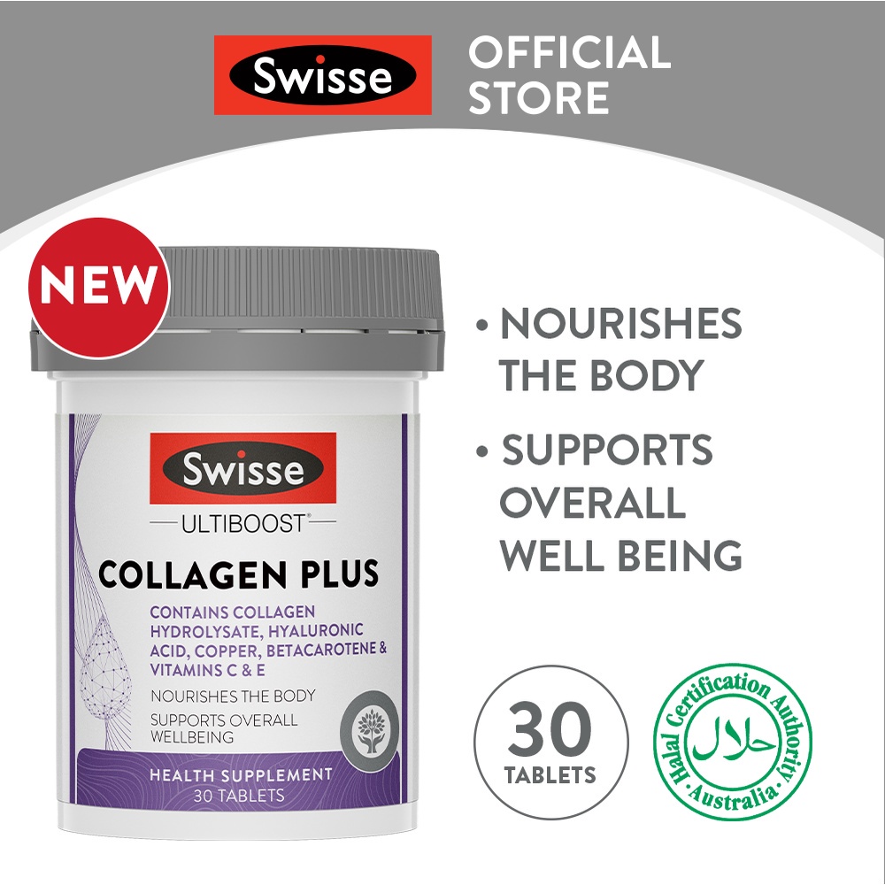 SWISSE ULTIBOOST COLLAGEN PLUS TABLETS 30S COLLAGEN + HA [Exp:9/2023 ...