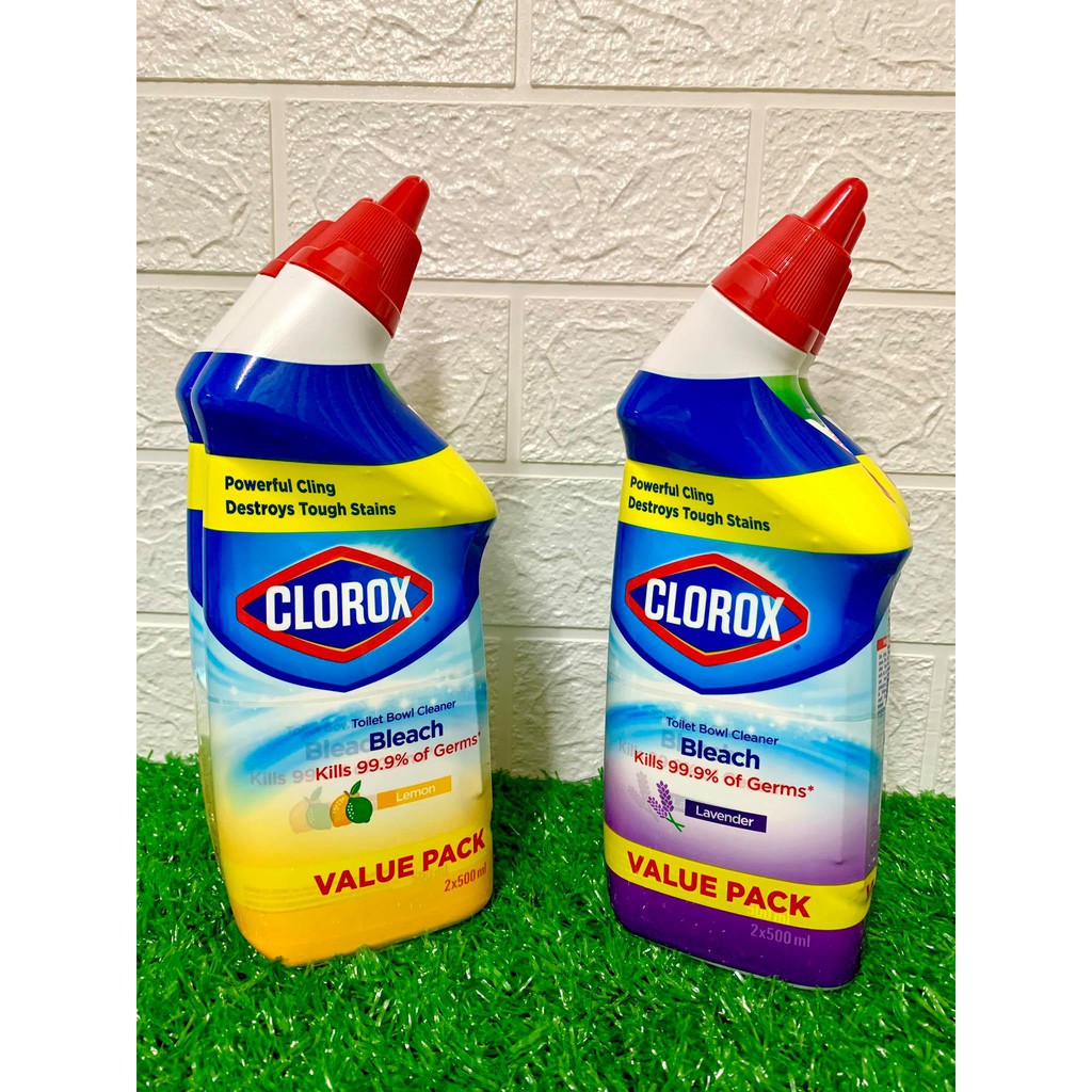 CLOROX TOILET BOWL CLEANER 500ML X 2 PER PACK (VALUE PACK) | Shopee ...