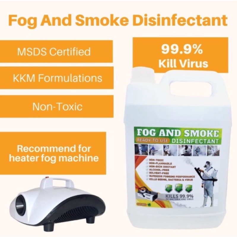 ULTRAEJAU Fog and Smoke Disinfectant 5 Litre Fogging Oil Liquid Base