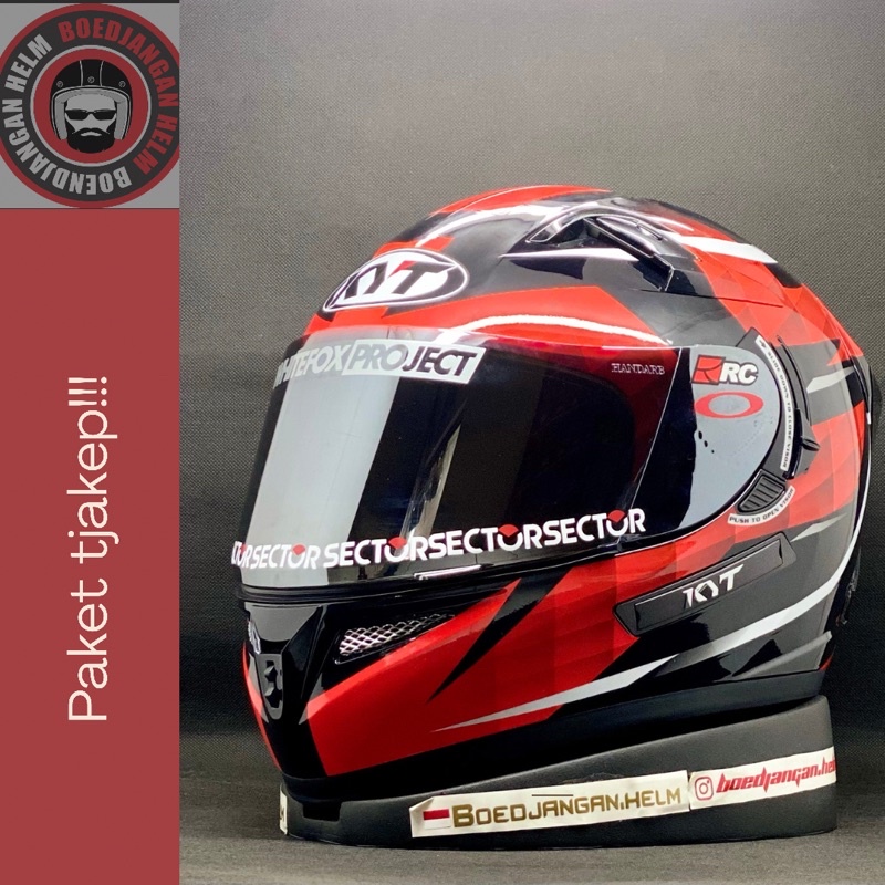Helmet KYT K2 RIDER DIAMOND BLACK RED FULL FACE DOUBLE VISOR KYT