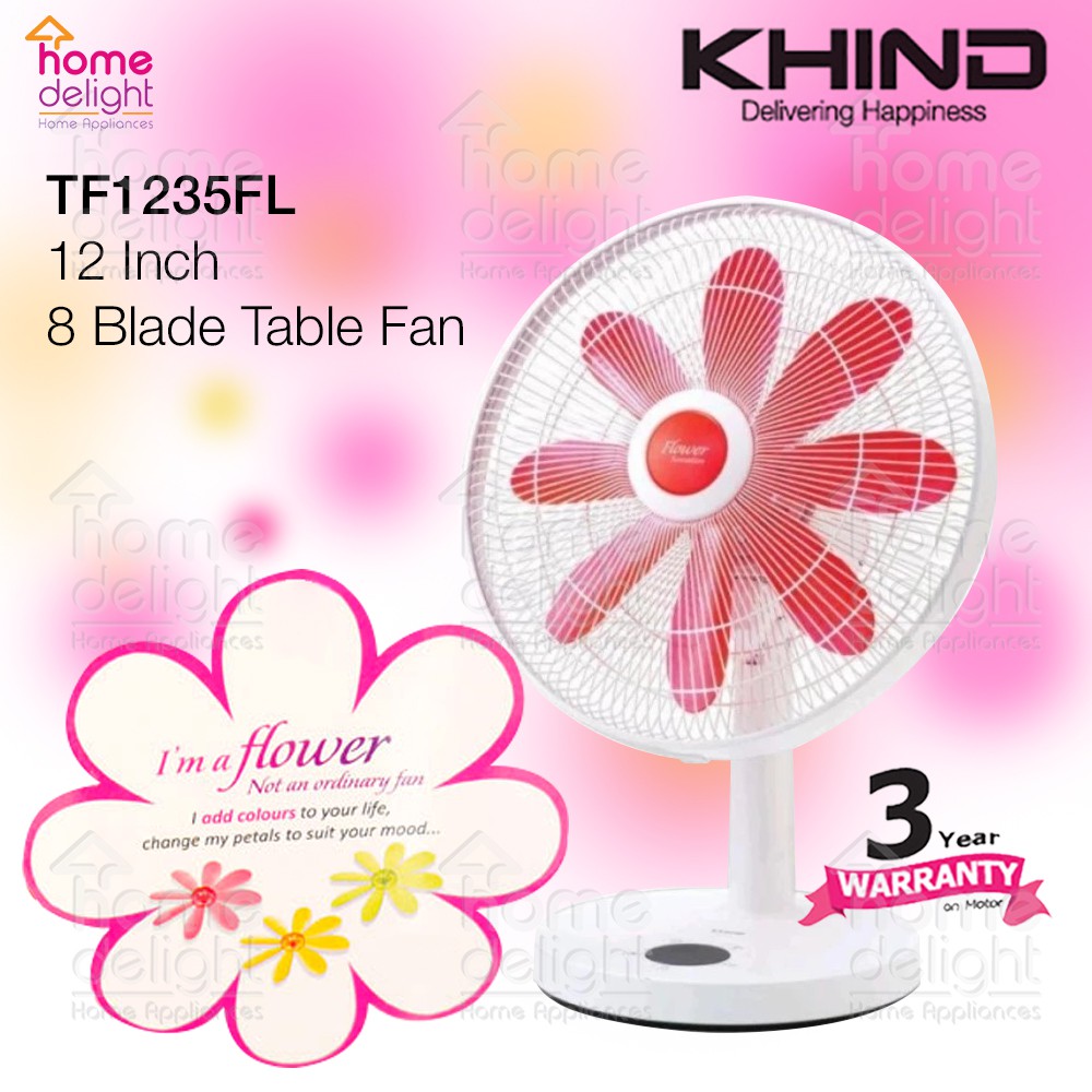 Khind Tf1235fl Flower Table Fan 12 8 Blade Shopee Malaysia