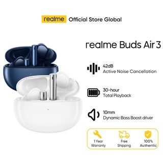 Image of realme Buds Air 3 earphone Wireless Headphones 42dB Active Noise 10mm Dynamic Bass Boost drive IPX5 1 Year Malaysia Warranty