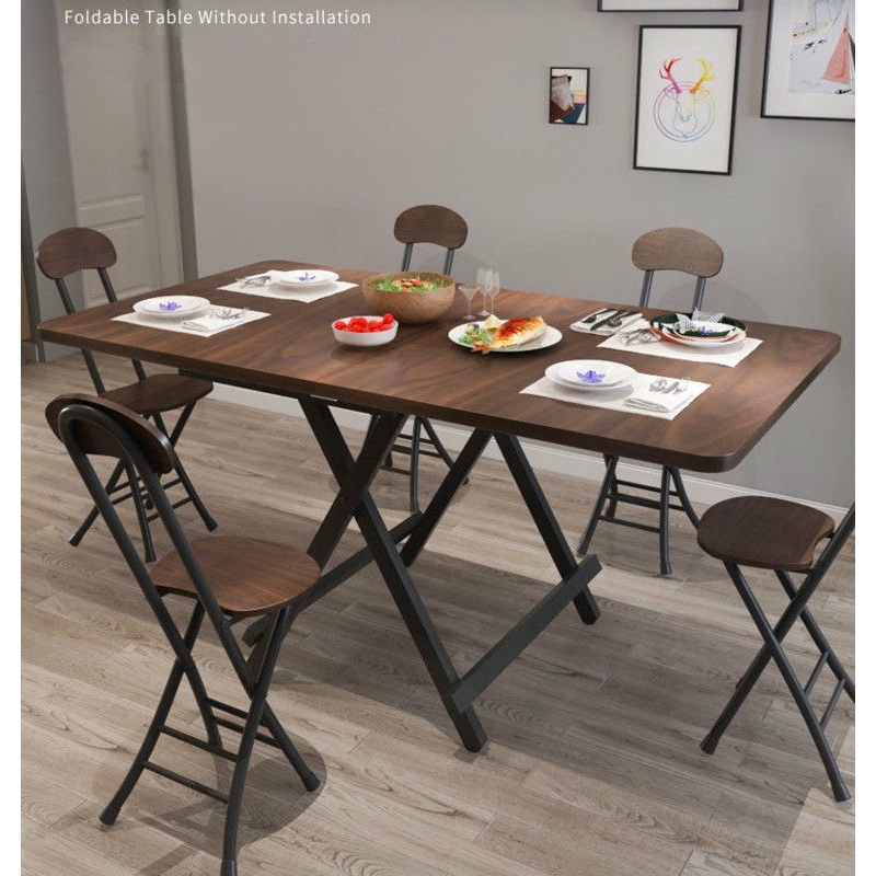 Foldable Dining Table Simple Square Rental Table Household Portable Desk Round Table Stall Desk Shopee Malaysia