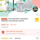 Mistral Multifunctional Hand Blender 600w Mhb1902 Khind Multifunctional Hand Blender 600w Bh600m Shopee Malaysia