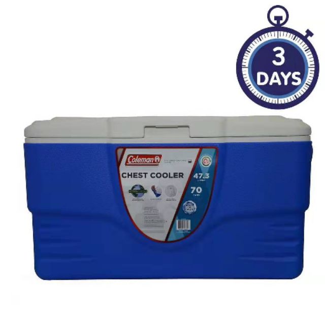 coleman 47l blue hard cooler