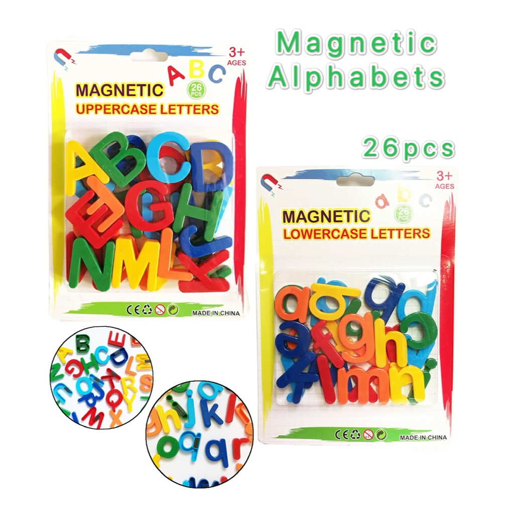 26pcs Magnet Alphabet Fridge Whiteboard ABC Magnetic Letters | Shopee ...