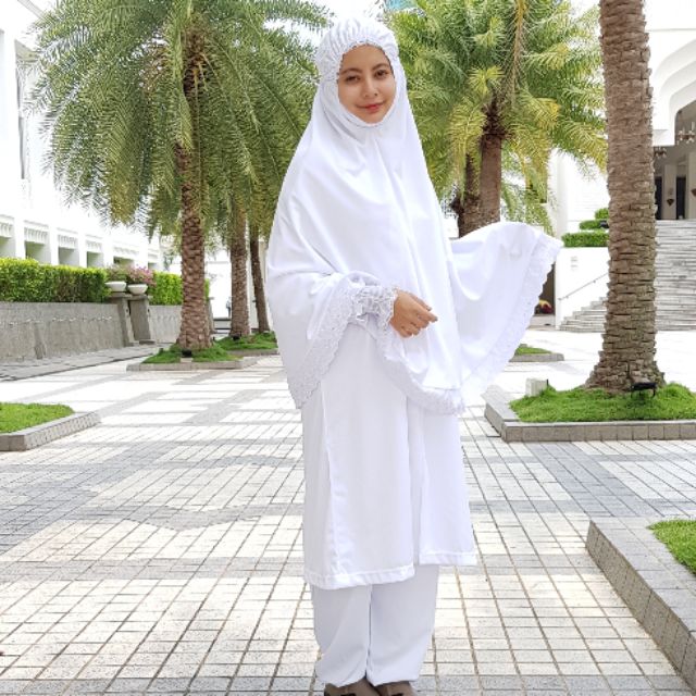 Set Pakaian Ihram  Wanita 6 dalam 1 Shopee Malaysia