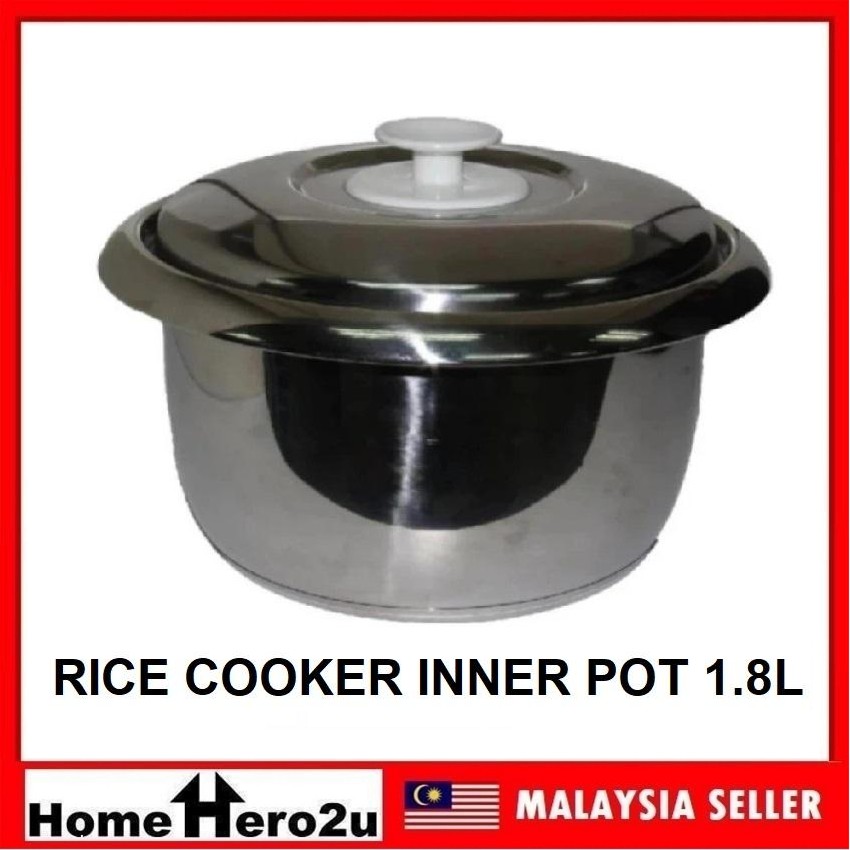 OEM Universal 1.8L Rice Cooker Stainless Steel Inner Pot Replacement for Drum Rice Cooker