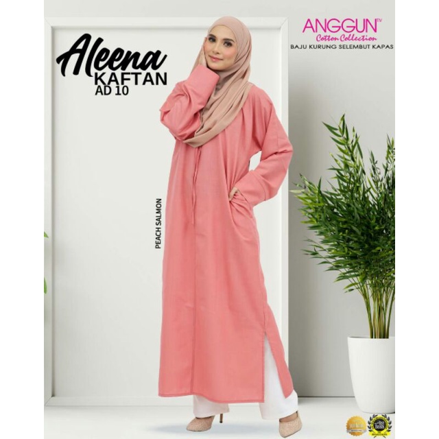ANGGUN COTTON KAFTAN ALEENA / JUBAH MODEN PLUS SAIZ BERAT SEHINGGA