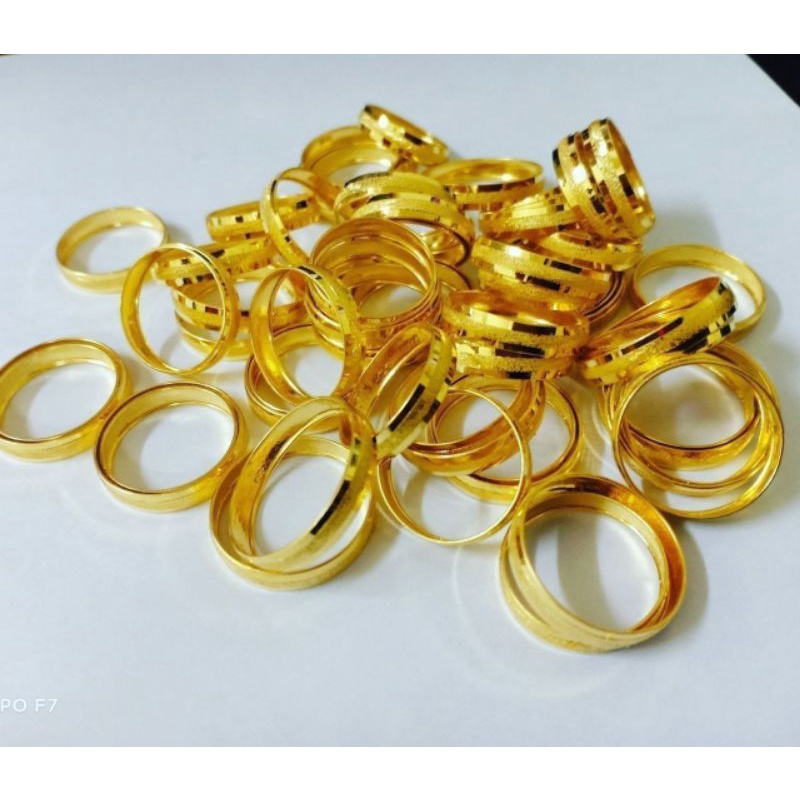 Cincin Belah Rotan Pasir Emas 916 Tulen Shopee Malaysia