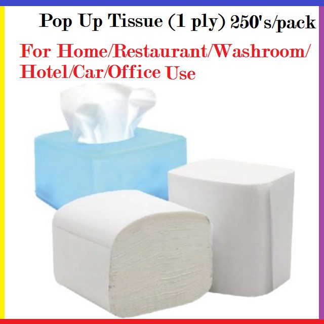 1 Ply Table Tissue Pop Up Tissue, HBT Tissue 100% Virgin Pulps/ Facial ...