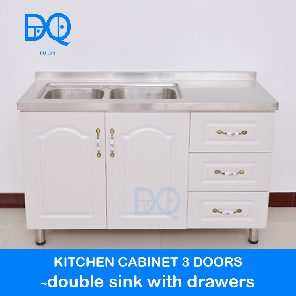 Du Qin Stainless Steel Kitchen 3 doors with Single Sink Sink