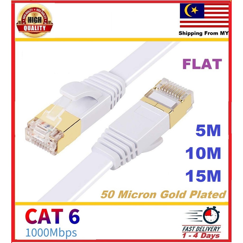 Cable Length: 15M, Color: Light Gray ShineBear Belnet High Speed CAT6 RJ45 Patch Ethernet LAN Cable Network Cable 0.33M/1M/2M/3M/5M/6M/10M/15M/20M for Router Computer Laptop