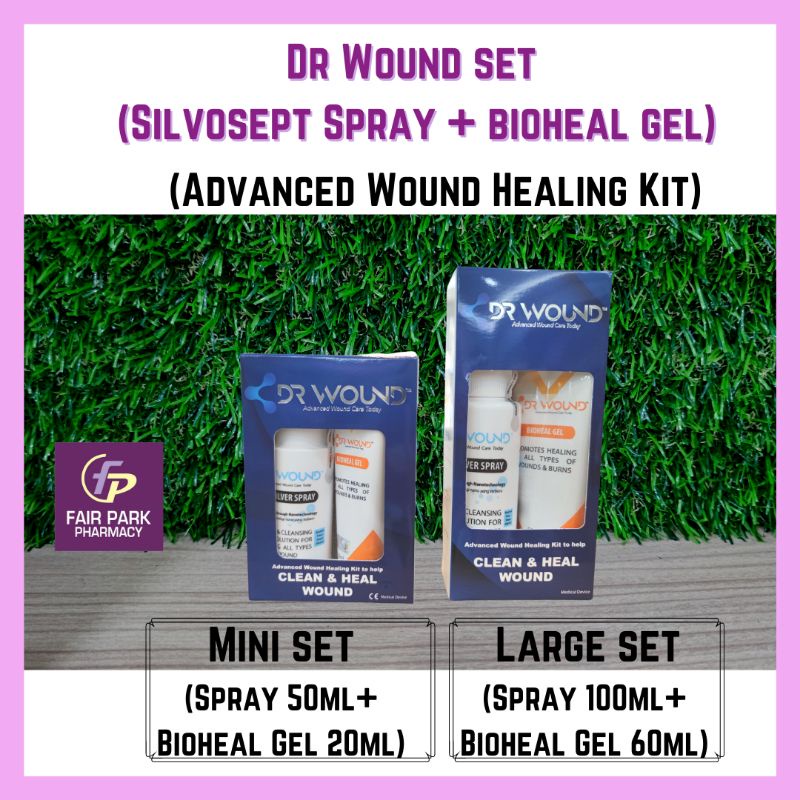 FPPPHARMACY Dr Wound Advanced Wound Healing Kit (Silvosept Spray