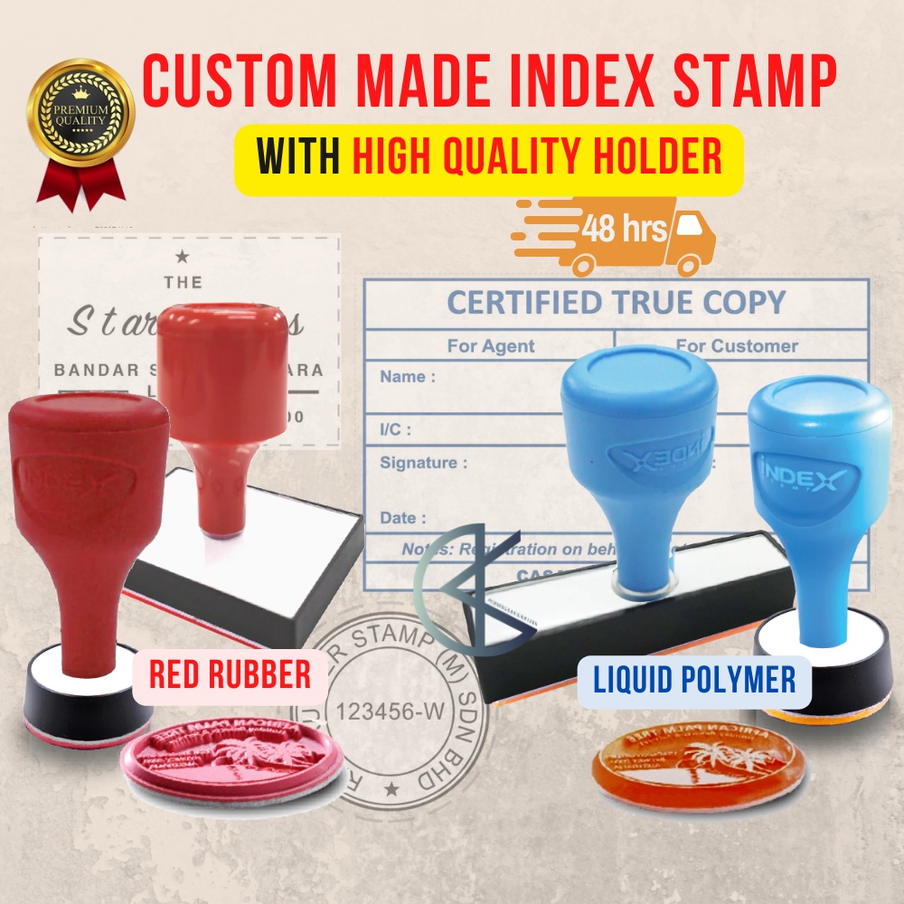 Custom Made Index Normal Rubber Stamp Chop Cop Getah ( Name Cop ...