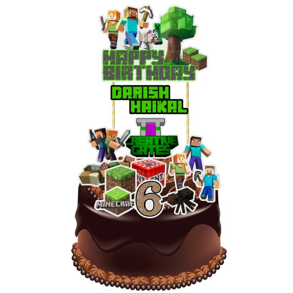 Minecraft Cake Topper Minecraft Cake Toppers Diy Minecraft Birthday My Xxx Hot Girl