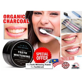 Teeth Whitening Kit Pemutih Gigi Ubat Gigi Arang Charcoal Tooth Paste ...